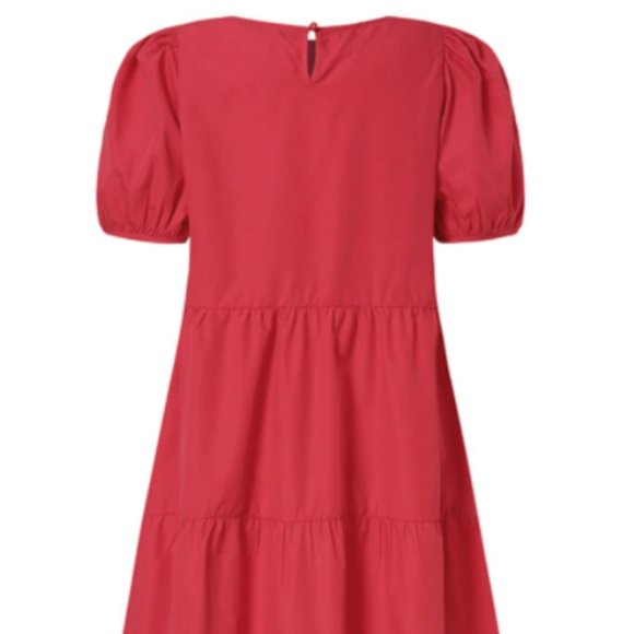 Casual Short Sleeve Midi Dresses - Picture 3 of 3
